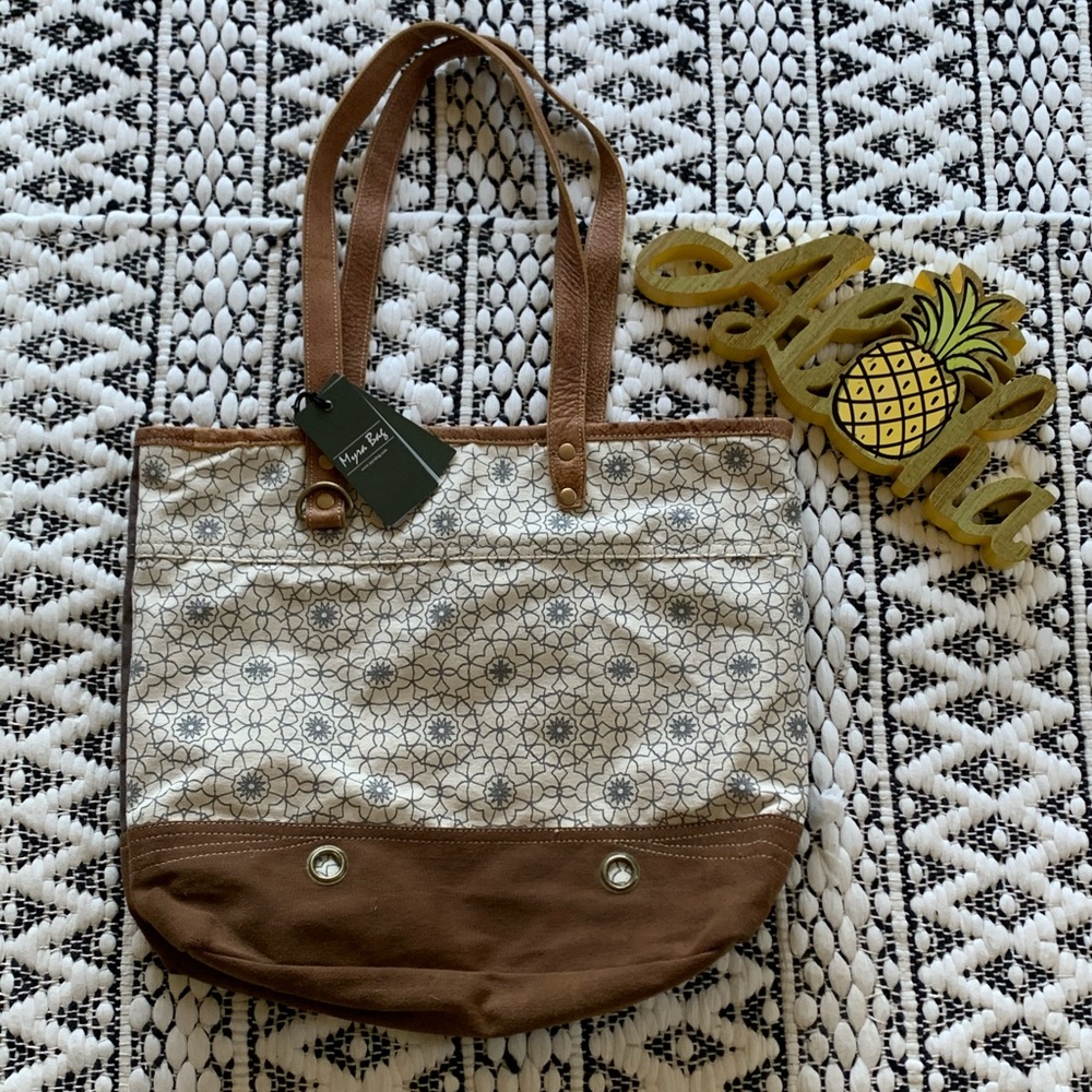 NWT Myra Bag Ferris Wheel Canvas Tote Bag